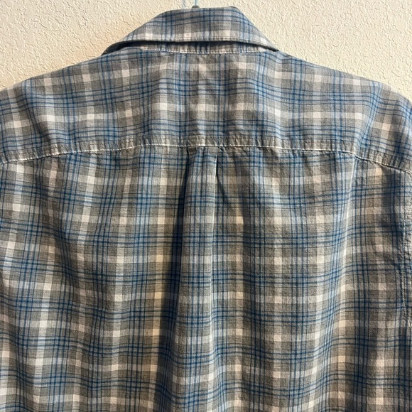 𝅺penguin Classic Fit Blue and Green Plaid Shirt Size Large - Picture 7 of 8